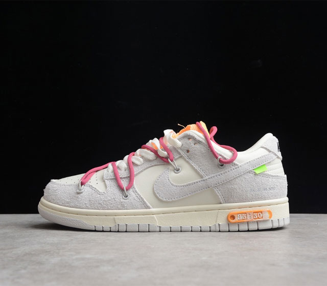 Off-White X Nike Dunk The50 灰白 NO.35 红鞋带橙扣 DJ0950-118 尺码 36 36.5 37.5 38 38.5 3