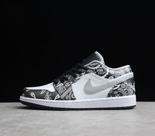 Air Jordan 1 Low Shadow AJ1 低帮 百搭腰果花 文化篮球鞋 黑白灰 553558-040 尺码 36 36.5 37.5 38 38