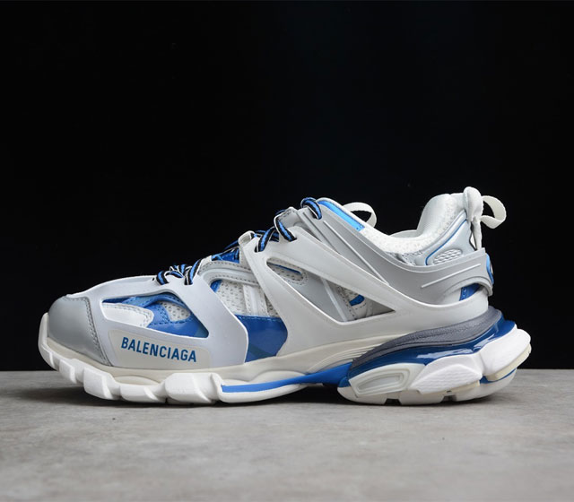 巴黎世家 Balenciaga Track Sneaker 3.0 时尚透气老爹鞋 白蓝 542023-W2FS9-9051 新版本 专柜同步包装 原装大盒
