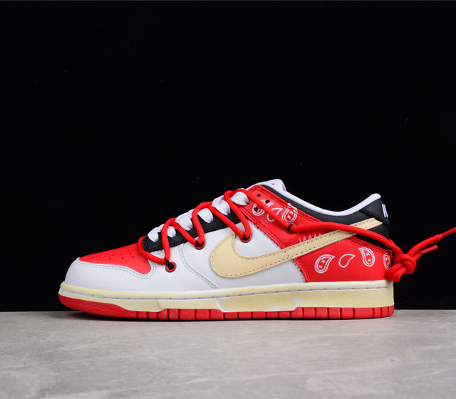 Nk Dunk Low University Red 低帮 解构 VlBE风做旧 腰果花 红白 运动滑板鞋 DD1391-600 36 36.5 37.5 3