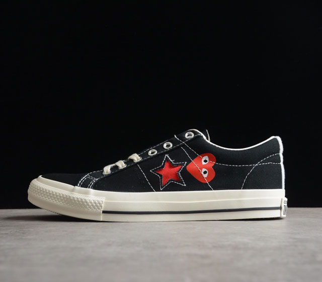 Converse x Comme Des Garcons Play One Star 联名款低帮休闲板鞋 A01791C Size 35 36 36.5 37