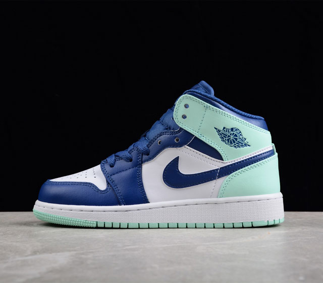 CJ版本 Air Jordan 1 Mid Elephant Toe AJ1 乔1蓝薄荷 中邦篮球鞋 货号 554725-413 尺码 35.5 36 36.