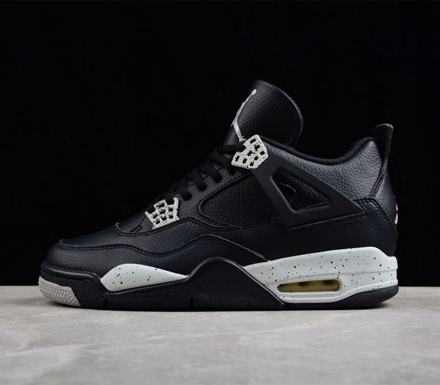 性价版 Air Jordan 4 Retro LS AJ4 乔4泼墨斑点黑白 篮球鞋 314254-003 尺码 40 40.5 41 42 42.5 43