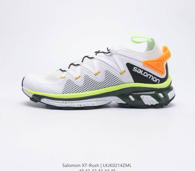 Salomon 萨洛蒙 XT-RUSH 男款越野跑鞋 此款越野跑鞋 鞋面Sensifit包裹系统与内部Endofit提供舒适紧致的包裹感 外底ACS敏捷底盘和