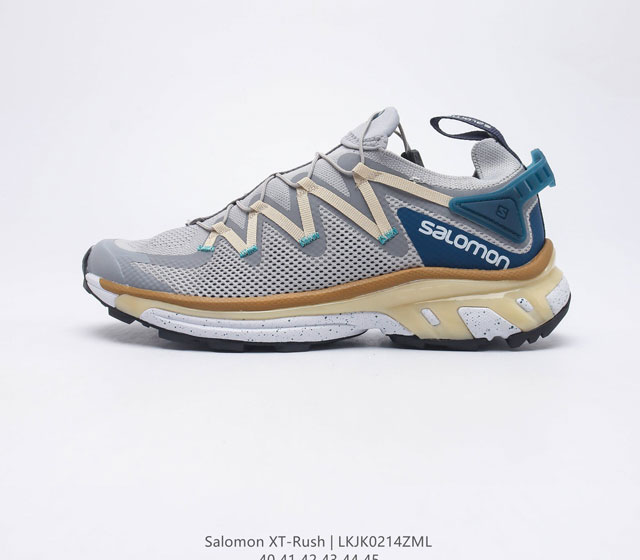 Salomon 萨洛蒙 XT-RUSH 男款越野跑鞋 此款越野跑鞋 鞋面Sensifit包裹系统与内部Endofit提供舒适紧致的包裹感 外底ACS敏捷底盘和