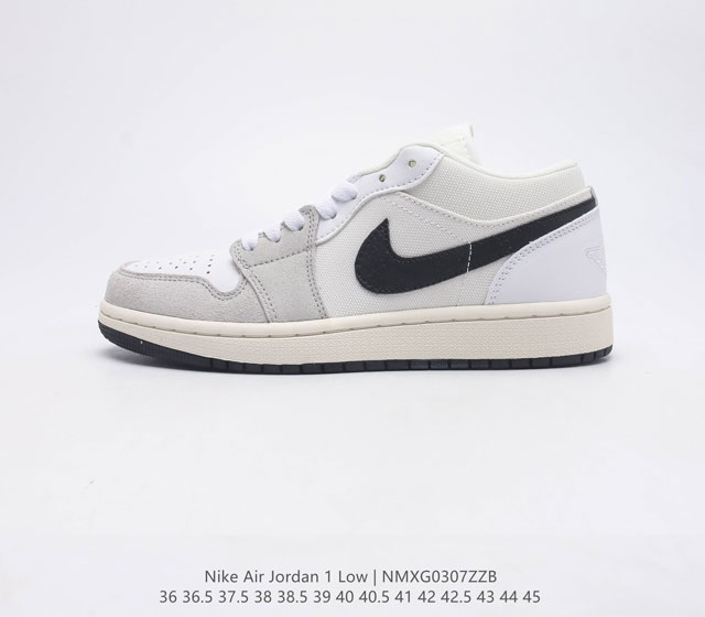 乔丹Air Jordan 1 Low AJ1 乔1 低帮复古文化休闲运动篮球鞋 1985 年面世的 年款汲取设计灵感 采用简洁大方的经典外观 熟悉中带一抹新颖