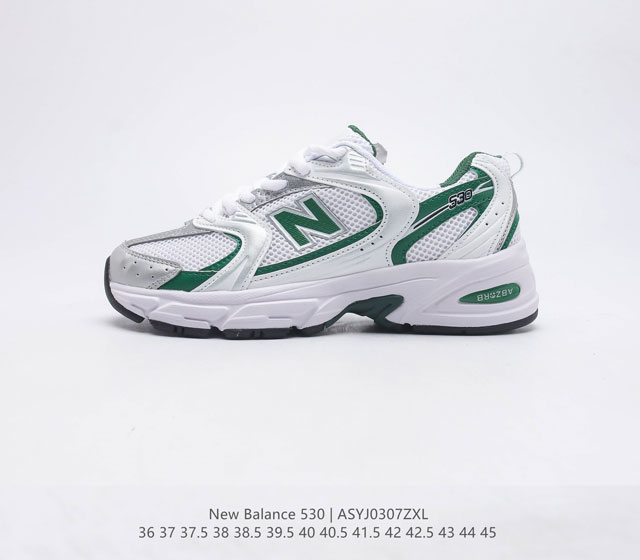 新百伦 NB New Balance MR530系列复古老爹风网布跑步休闲运动鞋 小众老爹鞋 New Balance 530系列鞋款最早风靡于 2000 年初