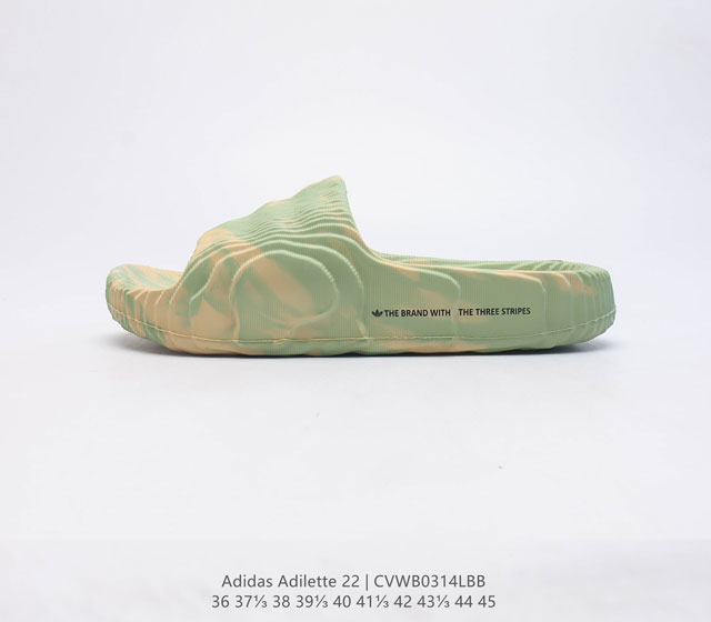 夏季新品 阿迪达斯Adidas Original Adilette 22 Slide 莱特22代系列 山脊造型椰子风沙滩涉水百搭运动穿搭拖鞋ADILETTE 2 - 点击图像关闭