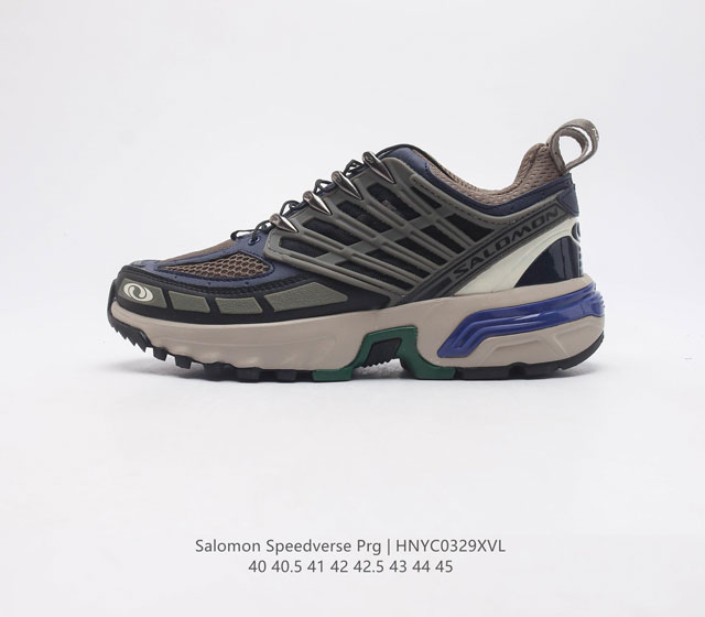 公司级Salomon 萨洛蒙 城市越野跑鞋休闲运动鞋SPEEDVERSE PRG 重新诠释Salomon的代表鞋款 设计线条干净利落 皮革与混合型网纱相得益彰