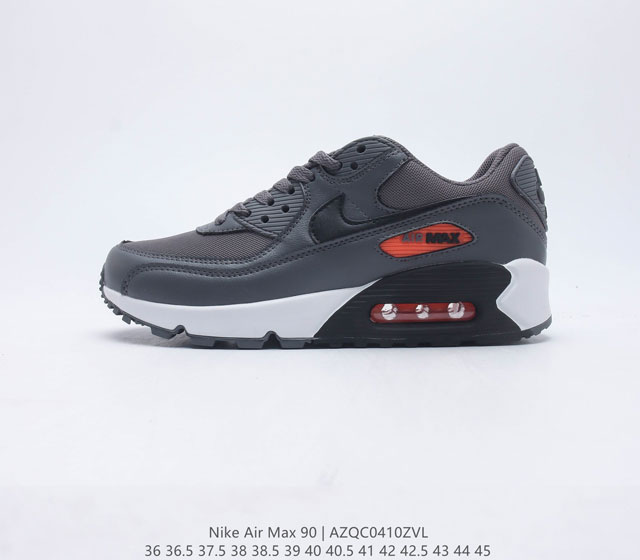 耐克Nike Air Max 90 经典复古小气垫缓震跑鞋 鞋面由皮和革织物打造 犀利的条线打造出酷劲十的足视觉效果 网布鞋增面强透气性 穿着为极舒适 经可典