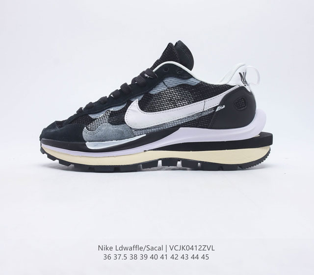 SACAI NIKE LDV Waffle 重磅联名 日式解构美学SACAI联名 NIKE LDV Waffle重叠设计前卫华夫变形休闲慢跑鞋 sacai在S