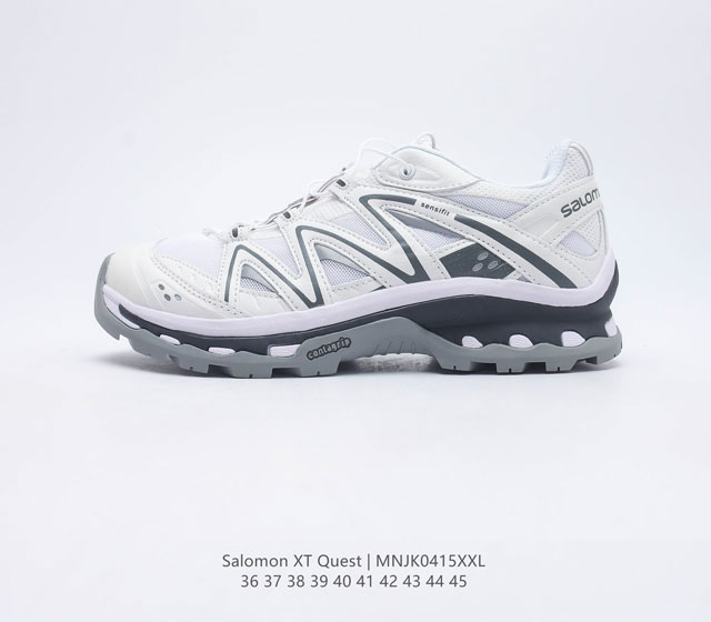 公司级Salomon XT-Quest ADV Beige 萨洛蒙 探索者系列户外越野跑鞋 #鞋面采用SENSIFIT贴合技术 全方位贴合包裹脚型 鞋跟部鞋底