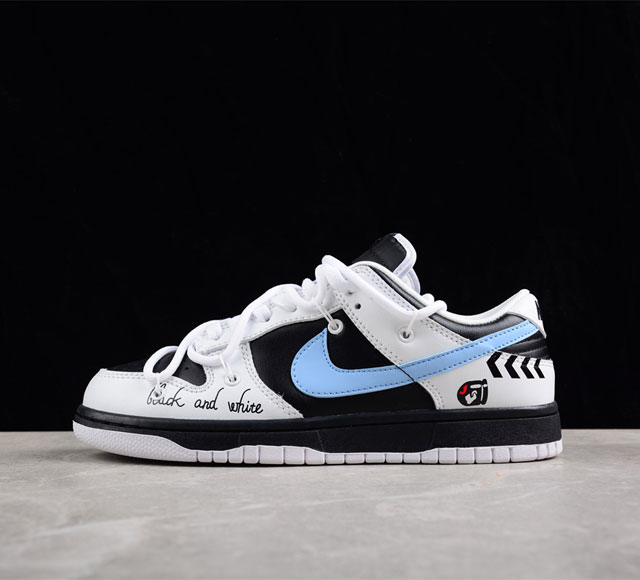 Nk Dunk Low 急速黑白 情人节 定制版解构绑带休闲板鞋DJ6188-002 尺码 36 36.5 37.5 38 38.5 39 40 40.5 4