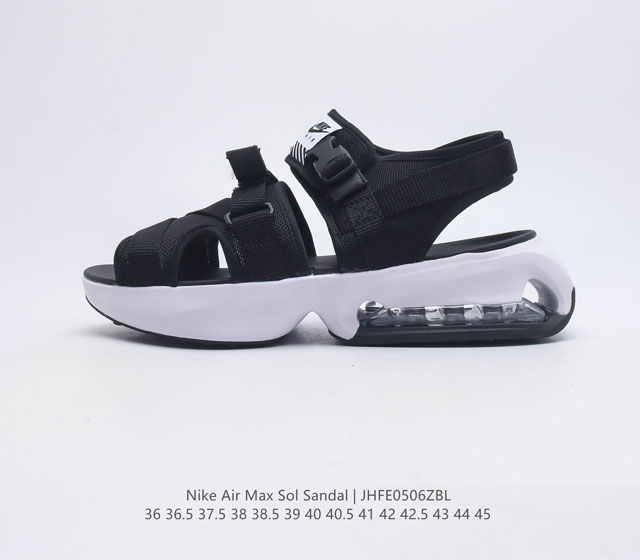 公司级全新 Nike AIR MAX 270 SOL SANDAL 凉鞋外观被曝光 鞋款延续了近年 Nike 气垫鞋款前卫的造型设计 镂空中底上搭载全新 AI