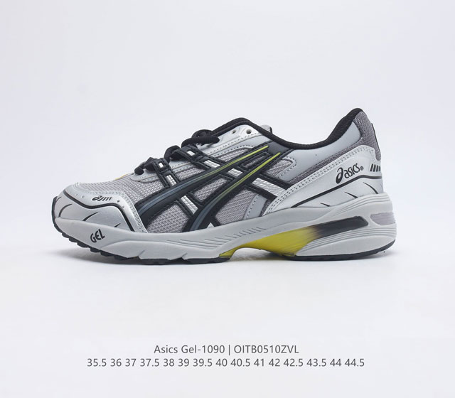 Asics亚瑟士Gel-1090 V2男女复古休闲运动跑鞋耐磨防滑时尚运动跑步鞋 该鞋款相较于Gel-1090鞋款 主要是改变了材质方面的构成 皮革 网眼织物