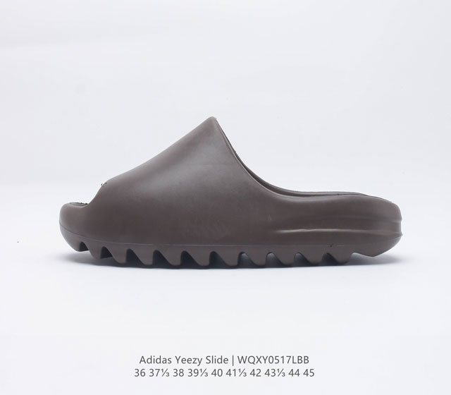 阿迪达斯 Adidas YEEZY SLIDE 经典运动拖鞋时尚厚底增高男女一字拖鞋 YEEZY SLIDE椰子拖鞋的外观十分吸引人 融合了舒适与时尚的元素 延