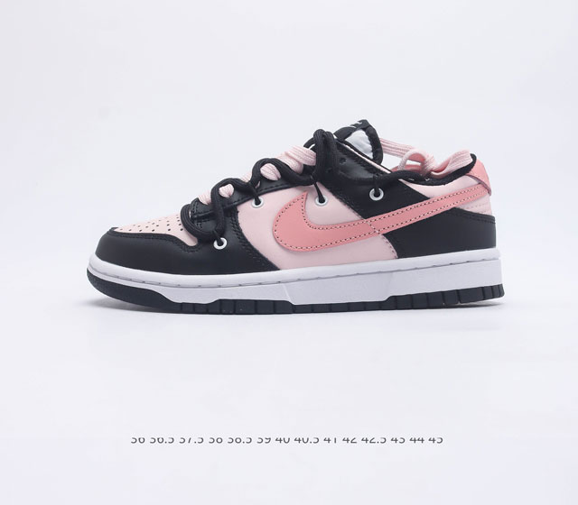 真标 耐克 Nike Dunk Low Retro 运动鞋复古解构绑带板鞋 作为 80 年代经典篮球鞋款 起初专为硬木球场打造 后来成为席卷街头的时尚标杆 现