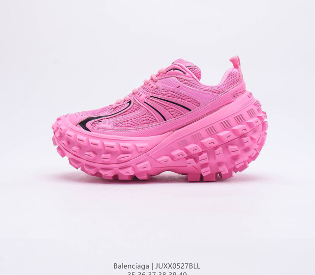 巴黎世家 轮胎 BALENCIAGA Defender Rubber Platform Sneakers卫士系列低帮坦克履带轮胎型越野户外增高厚底休闲运动狂野