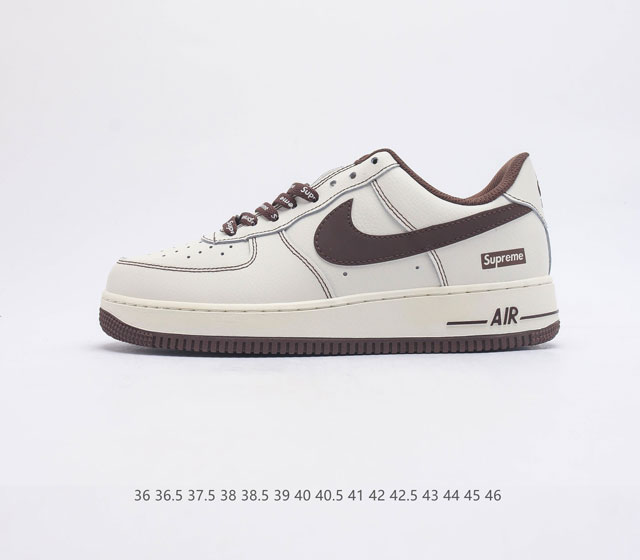 头层皮 耐克 Nike Air Force 1 07 空军一号 AF 1 低帮百搭休闲运动板鞋 柔软 弹性十足的缓震性能和出色的中底设计 横跨复古与现代的外型