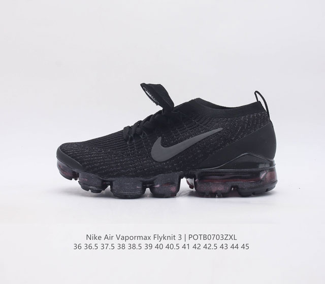 公司级 耐克 Nike Air Vapormax Flyknit 3 男女子气垫跑步鞋 3代 轻盈透气飞线大气垫运动鞋 Nike Air Vapormax