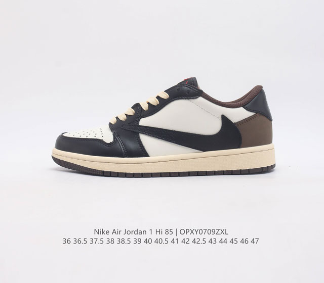 仿头层皮 耐克运动鞋 Nike Air Jordan 1 Low Og Sp 倒勾 低帮篮球鞋 Aj1 乔丹1代 Aj1 乔1 反向脚趾复古运动鞋 亮点之处在