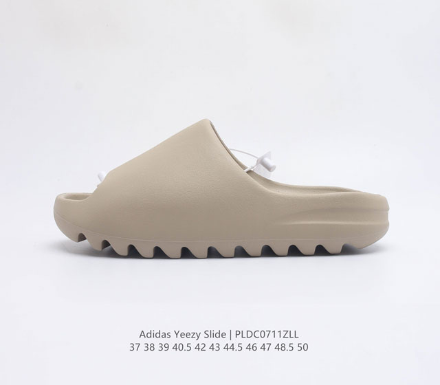 香味版 阿迪达斯 Adidas Yeezy Slide 经典运动拖鞋时尚厚底增高男女一字拖鞋 Yeezy Slide椰子拖鞋的外观十分吸引人 融合了舒适与