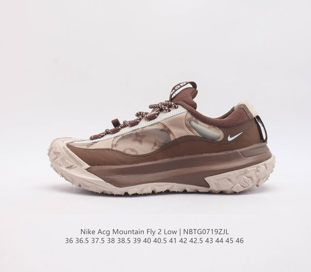 公司级nike Acg Mountain Fly 2 Low Acg山脉2代系列低帮户外登山越跑徒步休闲运动鞋 货号 Dv7910 尺码 36 36.