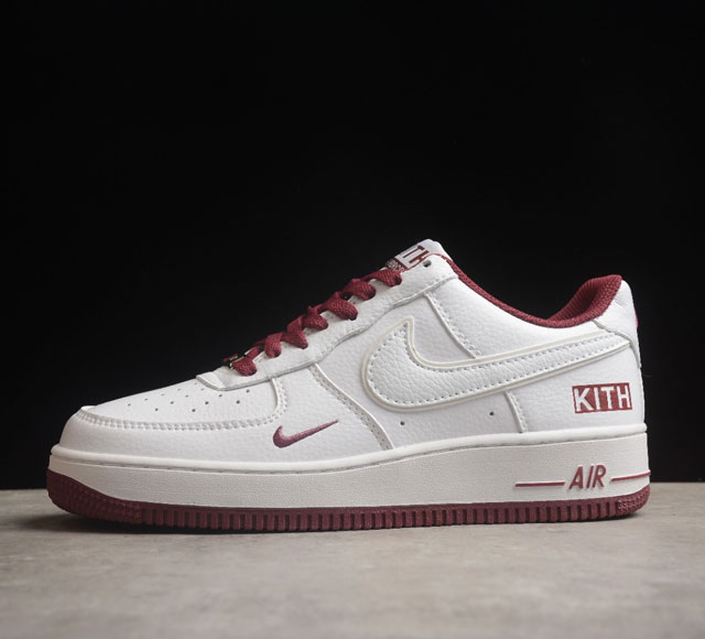 Kith x Nk Air Force 1'07 Low 联名白红 空军一号低帮休闲板鞋 KT1659-006 打造纯正空军版型#专注外贸渠道 全掌内置蜂窝气垫