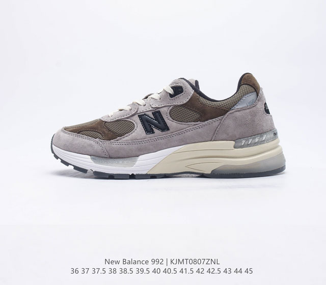 New Balance Made in USA M992系列产美血经统典古复休闲运动搭百老爹步跑鞋 货号 M992J2尺码 36 37 37.5 38 38.5