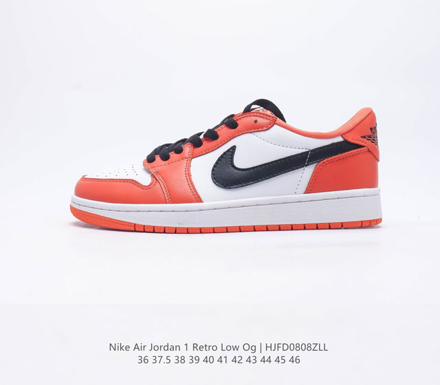 耐克 乔丹Air Jordan 1 Low AJ1 乔1 低帮复古文化休闲运动篮球鞋1985 年面世的元年款汲取设计灵感 采用简洁大方的经典外观 熟悉中带一抹新