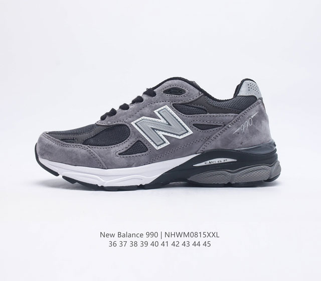 新百伦 New Balance NB990 V3系列 高端美产990系列简约经典舒适百搭时尚复古休闲鞋缓震透气跑步鞋该鞋款采用MCD Motion Contro