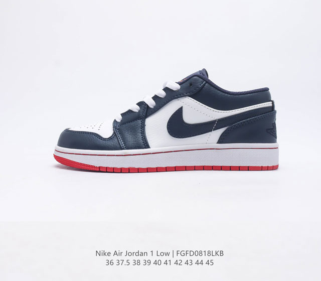 耐克 乔丹1代 Air Jordan 1 Low AJ1 乔1 低帮复古文化休闲运动篮球鞋 1985 年面世的元年款汲取设计灵感 采用简洁大方的经典外观 熟悉中