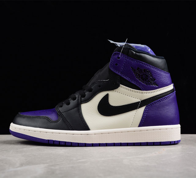 纯原 Air Jordan 1 Court Purple AJ1 乔1黑紫脚趾 篮球鞋 555088-501尺码 36 36.5 37.5 38 38.5 39