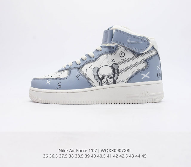 耐克 Nk Air Force 1 High '07 空军一号 皮革魔术贴 空军一号高帮系列潮流休闲板鞋 不仅有着极为讨好的配色方案 凸显出格调十足的气质 而中