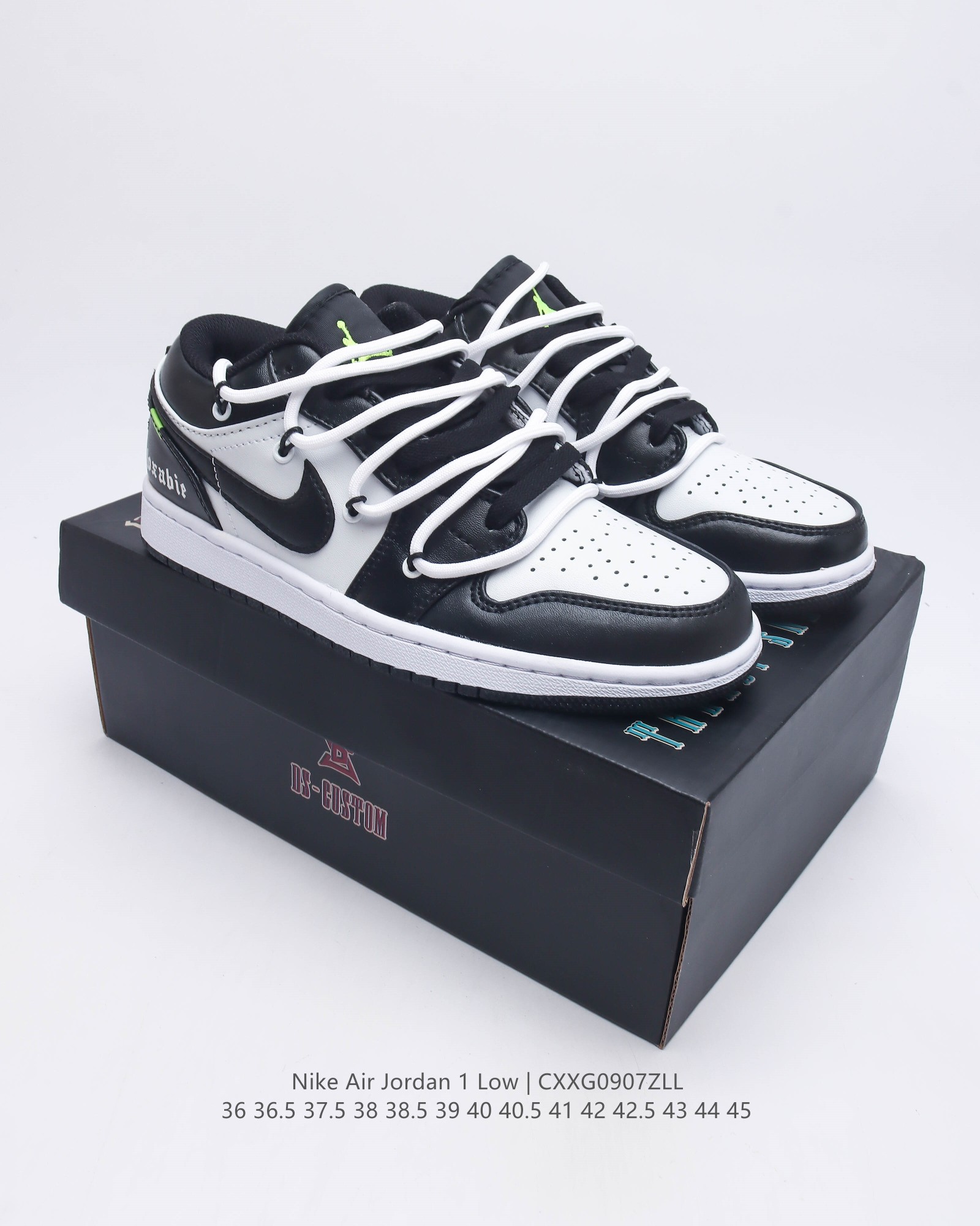 耐克 Nike Air Jordan1 Low Aj1乔丹一代 解构绑带低帮经典复古文化休闲运动篮球鞋 原鞋开模 拒绝公底 购置原厂同步原材料 都有细节还原98