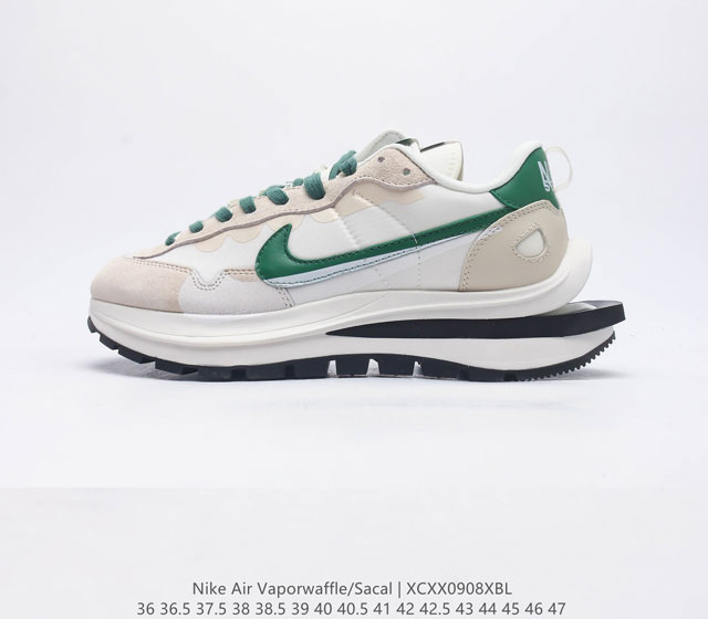 S版本 耐克 Sacai X Nike Vaporwaffle 华夫三代3.0走秀重磅联名运动鞋厚底增高慢跑鞋 鞋款由pegasus与vaporfly两款鞋型的