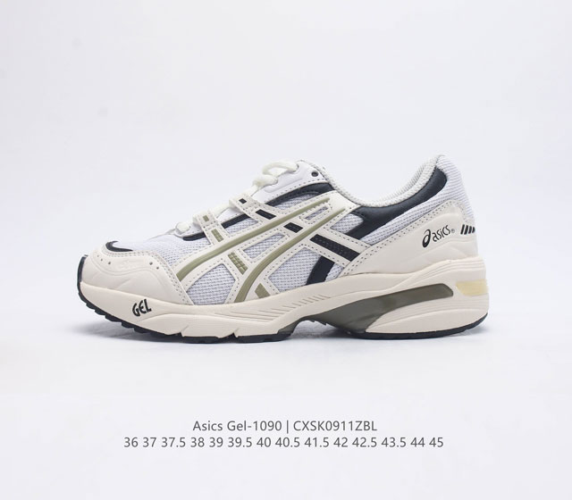 公司级 Asics亚瑟士gel-1090 复古休闲运动跑鞋耐磨防滑时尚运动跑步鞋 该鞋款相较于gel-1090鞋款 主要是改变了材质方面的构成 皮革+网眼织物的
