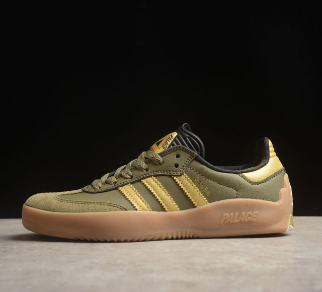 Palace X Adidas Originals Samba Puig 三叶草潮流休闲轻便耐磨防滑低帮板鞋货号: Ho6100 鞋头出色设计 塑就出众贴合感稳