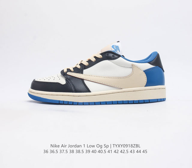 头层皮 耐克运动鞋 Nike Air Jordan 1 Low Og Sp 倒勾 低帮篮球鞋 Aj1 乔丹1代 Aj1 乔1 反向脚趾复古运动鞋 亮点之处在于鞋