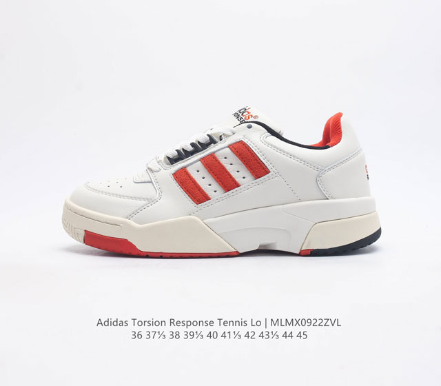 Adidas 阿迪达斯 男女式 Torsion Response Tennis Lo W 运动鞋联名款透气缓震休闲运动跑步鞋 经典复古老爹鞋 代表 90 年代宫