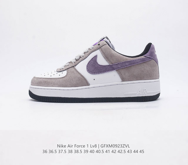 耐克 Nike Air Force 1 Lv8 系列 空军一号 Af1 运动板鞋 设计灵感源自摔跤运动 助你发挥天赋 震撼全场 华丽设计搭配优质皮革面 契合不同