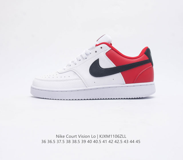 耐克nike Court Vision Low 校园风低帮复古篮球板鞋男女运动鞋 延续80年代复古篮球鞋 添加学院风细节 皮革组合鞋面 利落风格 重现复古篮球风