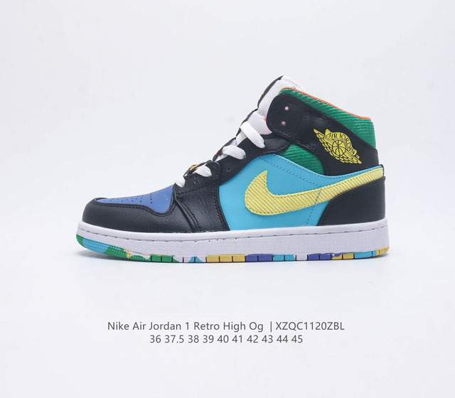 耐克 Nike Air Jordan 1 Retro High Og 乔丹一代篮球鞋复刻运动鞋 皮面高帮板鞋的设计灵感源自运动夹克 带你重温入选球队时刻 采用经