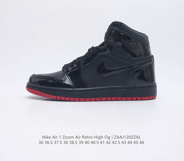 耐克 Nike Air Jordan 1 Retro High Og 乔丹一代aj1 乔1 Aj1 篮球鞋复刻运动鞋 皮面高帮板鞋的设计灵感源自运动夹克 带你重