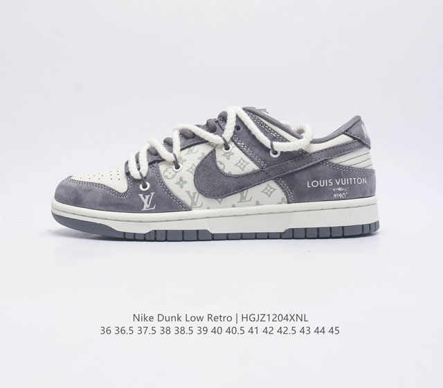 耐克nike Dunk Low 板鞋 Lv联名 Sb系列经典百搭休闲运动板鞋加厚鞋舌的填充 使舒适性大大提升 同时也更方便穿脱中底部分则加入了脚感柔软舒适zoo