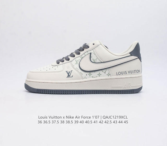 公司级 Af1耐克 Nike Air Force 1 07 Low 空军一号 原楦头原纸板 打造纯正空军版型 Lv联名 专注外贸渠道 全掌内置蜂窝气垫 原盒配件