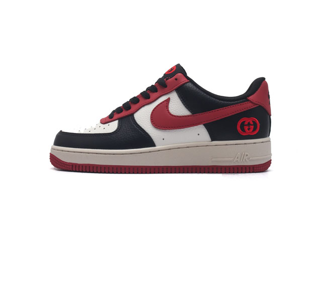 公司级 Af1耐克 Nike Air Force 1 07 Low Gucci 联名 空军一号龙年 龙字 2024年新年款 龙年限定 厚底增高百搭运动板鞋 原楦