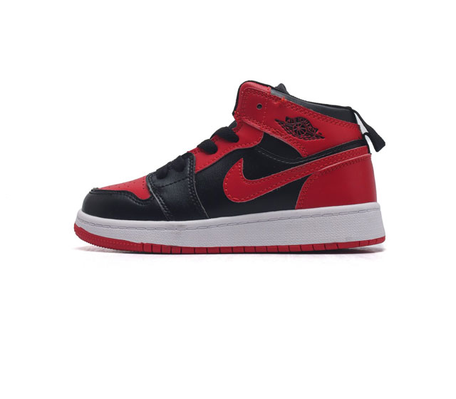 童鞋 耐克 Nike Air Jordan 1 Mid 男女童篮球鞋时尚轻盈板鞋aj1乔1儿童运动鞋 乔丹一代 高帮复古休闲篮球鞋 Air Jordan 1 M