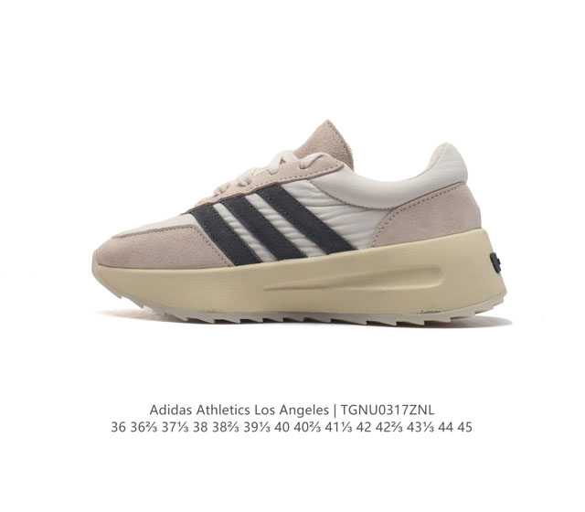 Adidas 阿迪达斯 Originals Athletics Los Angeles 中性经典运动跑鞋厚底增高老爹鞋 Los Angeles 凭借简约的造型轮