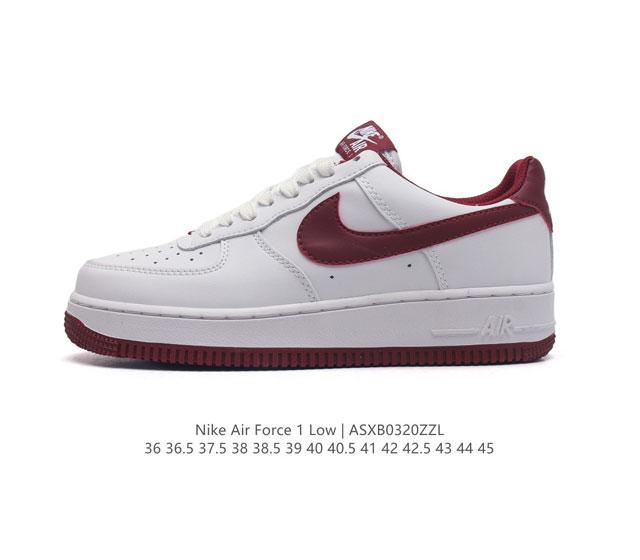 耐克nike Air Force 1 Low 空军一号 Af1 低帮百搭休闲运动板鞋 柔软 弹性十足的缓震性能和出色的中底设计 横跨复古与现代的外型结合 造就出